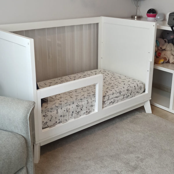 Medio Barandal con Acrílico | Accesorio para cunas César e Iris