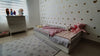 Cama montessori de madera para niño y niña en color blanco