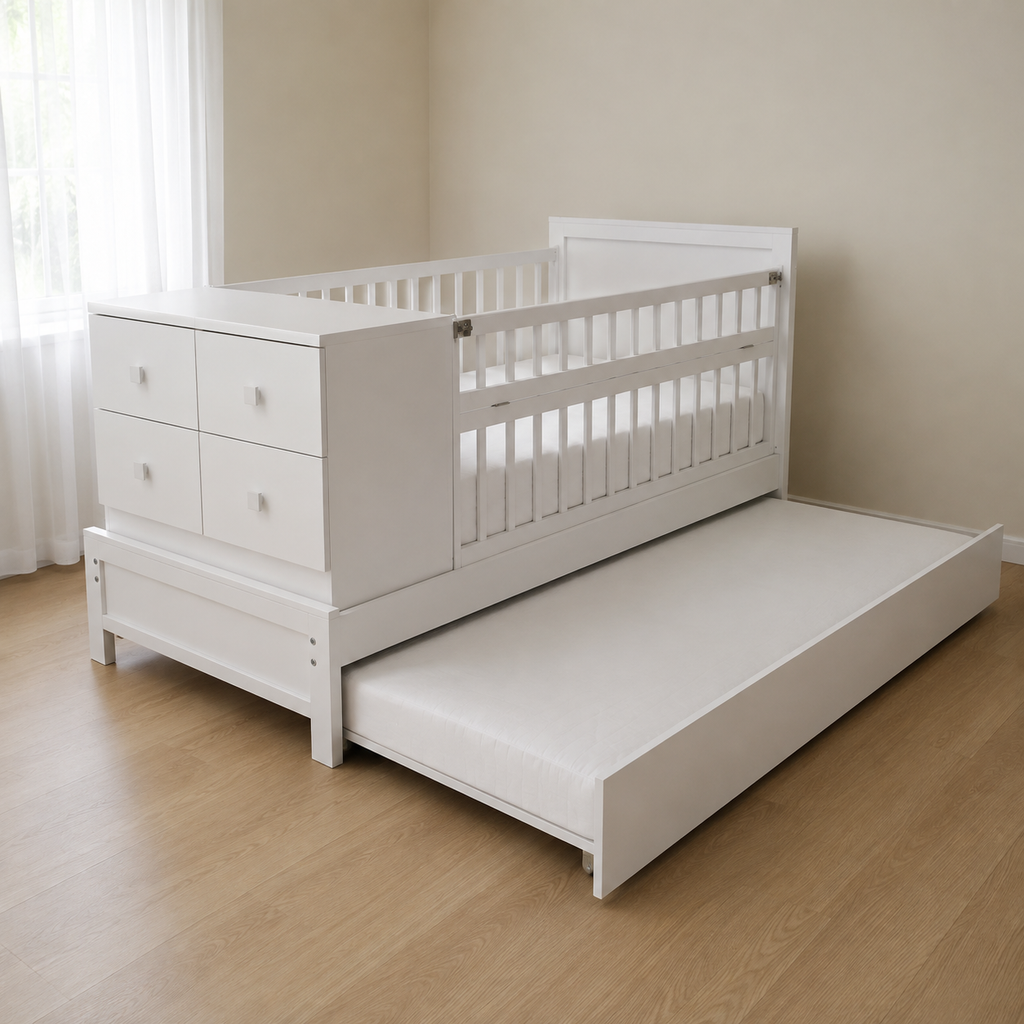Cama Canguro Auxiliar deslizable de madera, vista adicional