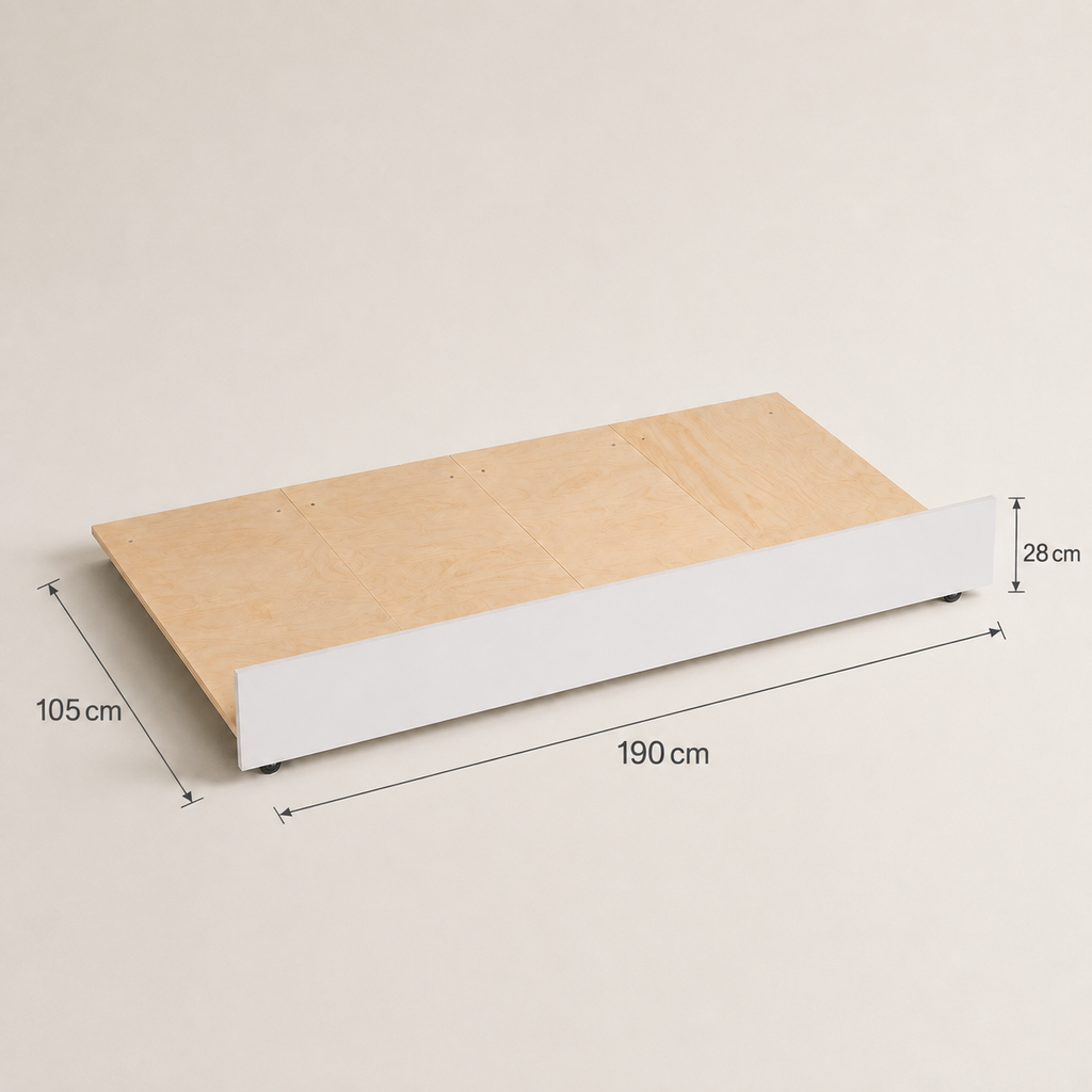 Cama Canguro Auxiliar baja de madera, vista adicional