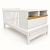 Cama Cuna Oslo convertible en acabado blanco con natural