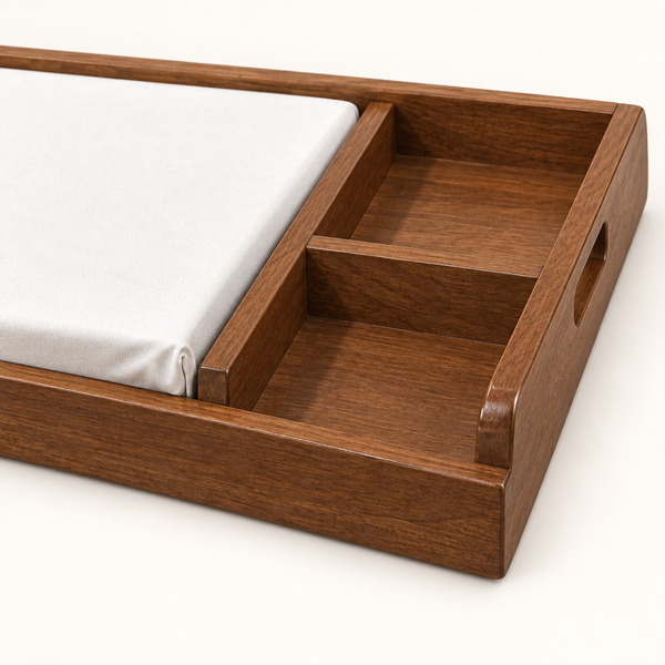 Charola para cambiador de cama cuna de madera, vista adicional