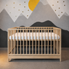Cuna Judi de madera en acabado natural, vista completa como cuna infantil