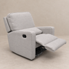 Sillón Reclinable Milán color Ivory con reposapiés extendido