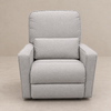 Vista frontal del Sillón Reclinable Milán color Ivory en posición cerrada