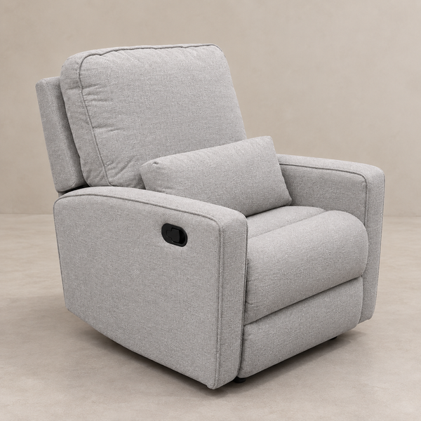 Sillón Reclinable Milán color Ivory con reposapiés integrado cerrado