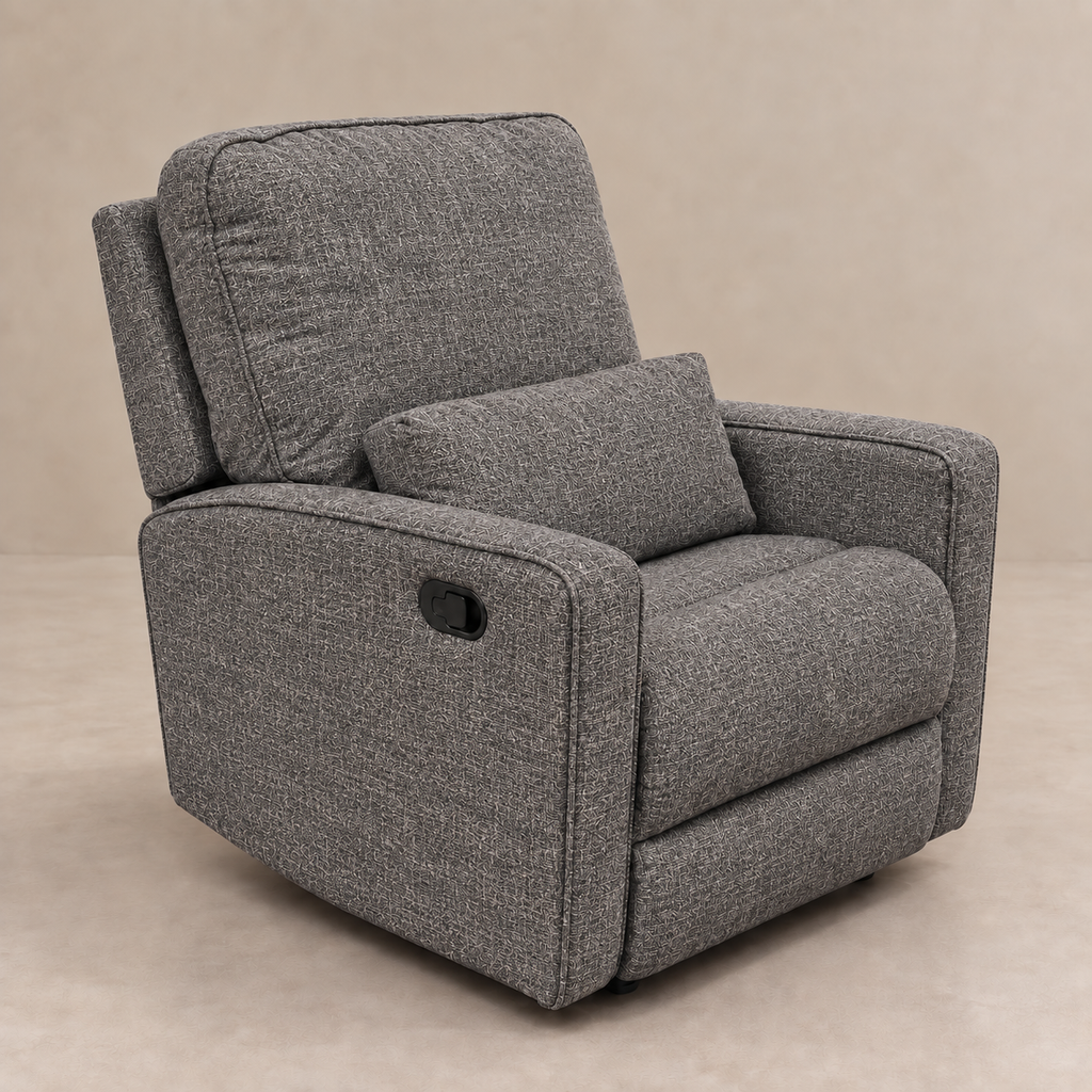 Sillón Reclinable Milán color TOFFEE con reposapiés integrado cerrado