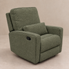 Sillón Reclinable Milán verde oliva con reposapiés integrado cerrado