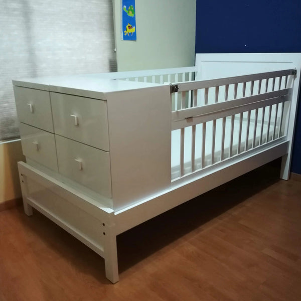 Cama-Cuna Tempo | Cuna Convertible a Cama Individual con Burós Integrados