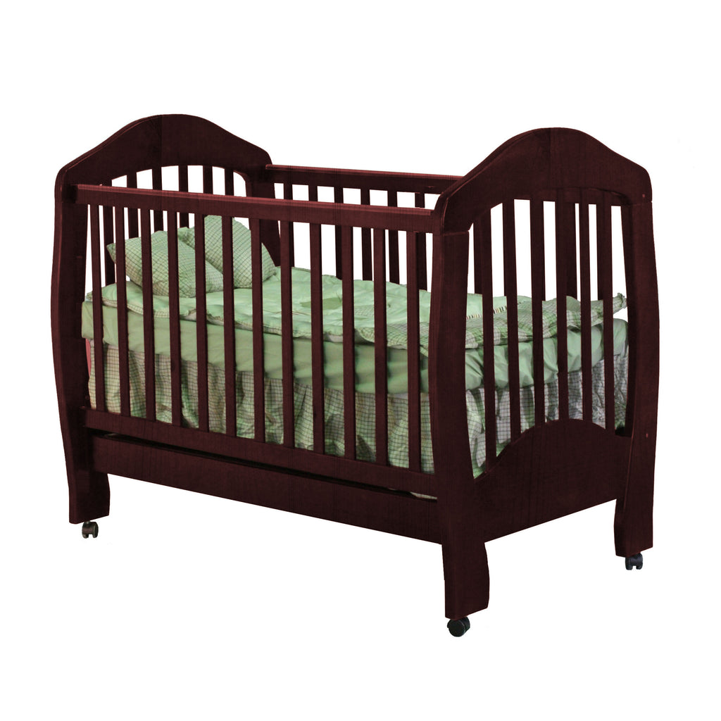 Cuna Montecarlo de Bebelandia en acabado cherry con cajón inferior