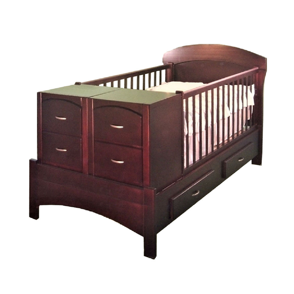 Cama-Cuna Danesa | Cuna de Madera con Cajones y Burós