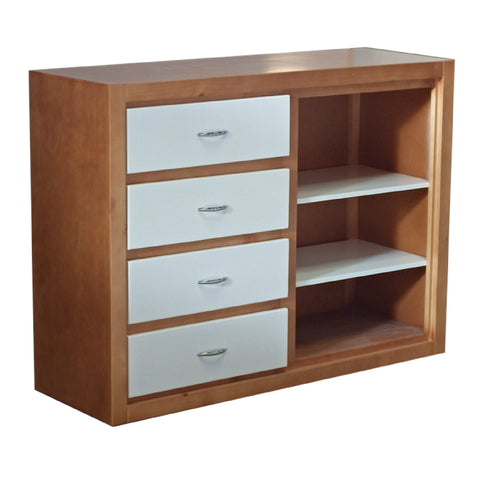 Ropero Aspen Plus | Cajonera con 4 Cajones y 2 Repisas